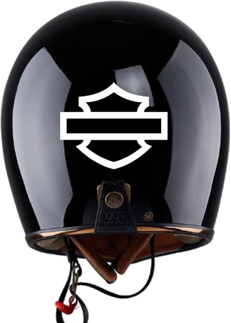 f&b decals Motorcycle bar and Shield Design Vinyl Decal #2 Pieces Moto HD Club 5"x4" (White) - Image 3